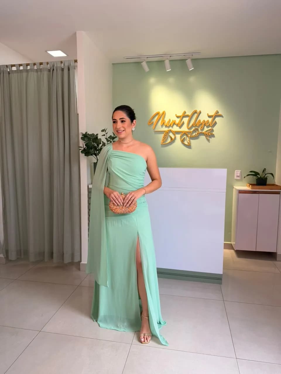Vestido Nula Manga Verde Menta, foto 1