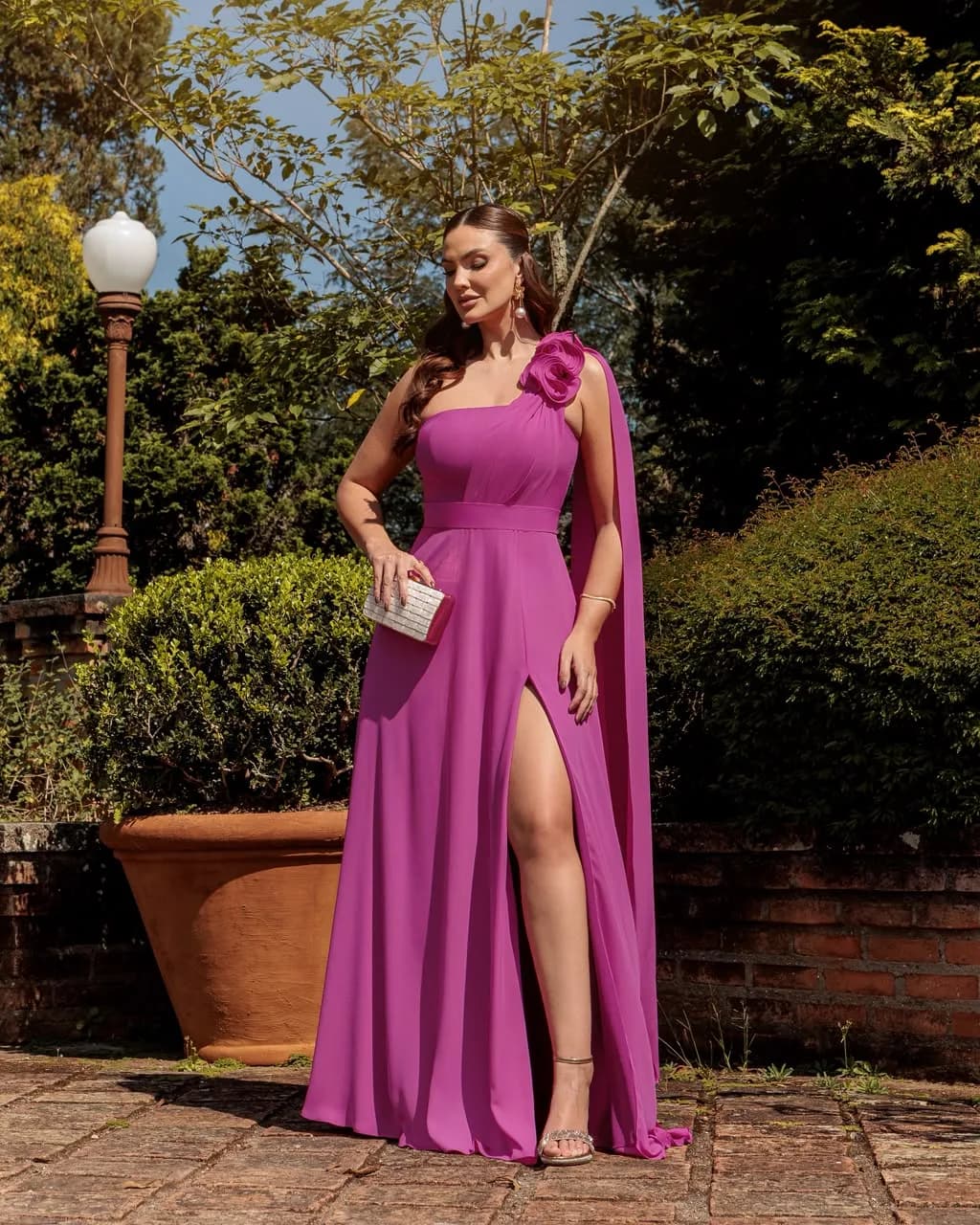 Vestido Nula Manga Fúcsia, foto 1